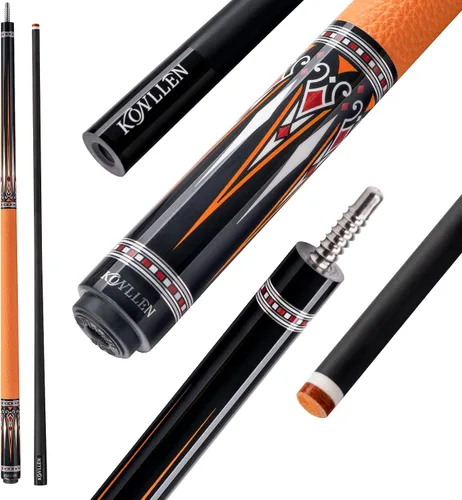 Vista 24 de KONLLEN 2.0 Carbon Fiber Pool Cue, Low Deflection Billiard Stick 58-inch cue with 12.5mm tip and pro taper shaft supports stable control for