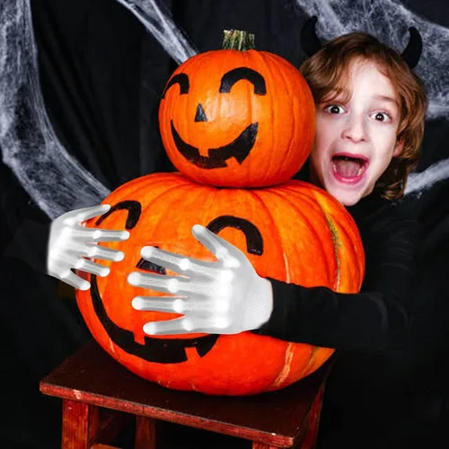 Vista 8 de Guantes con luz LED para niños, juguetes geniales para niños de 8 a 12 años, accesorios multicolor para disfraces de Halloween, regalos para fiestas
