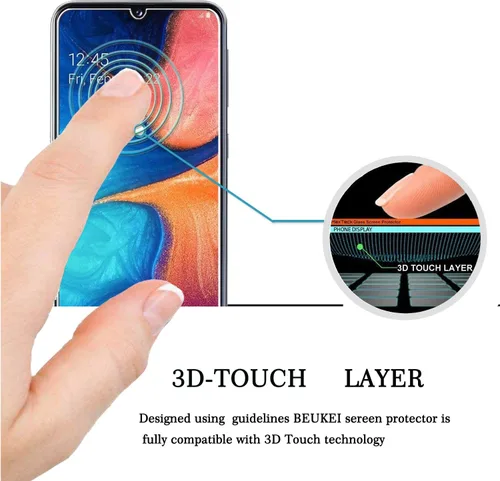 Vista 2 de Protector de pantalla para Samsung Galaxy A20E / A10E, 3 unidades, vidrio temperado (5.8 pulgadas), vidrio con dureza 9H