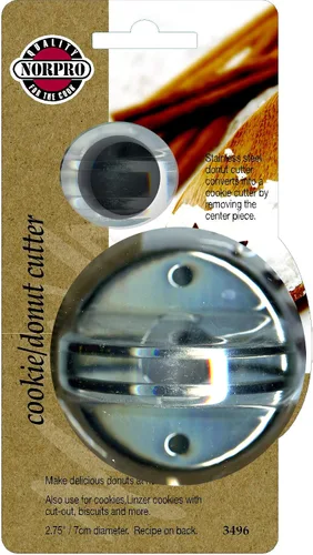 Vista 6 de Norpro Cortador de rosquilla/galleta/galleta de acero inoxidable con centro extraíble de 2.75 pulgadas/2.8 in