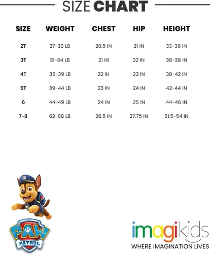 Vista 7 de Paw Patrol Rubble Chase Skye Fleece Zip Up Pullover Hoodie Toddler to Little Kid