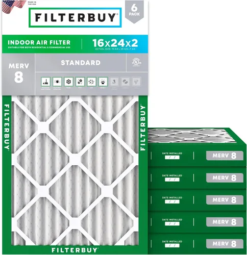 Vista 13 de Filterbuy Filtro de aire 8x14x1 MERV 8 Defensa contra el polvo y la alergia