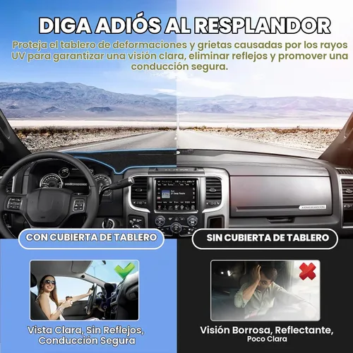 Vista 4 de Sunsdrew - Cubierta de salpicadero para Dodge Ram 1500 2500 3500 2010-2018