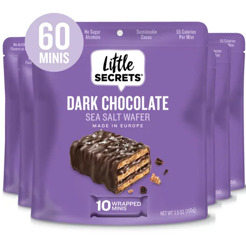 Vista 7 de Little Secrets Obleas Crujientes de Chocolate con Leche 1 Paquete Doble Fabricado en Europa Nada Artificial y Sin Alcoholes de Azúcar Cacao