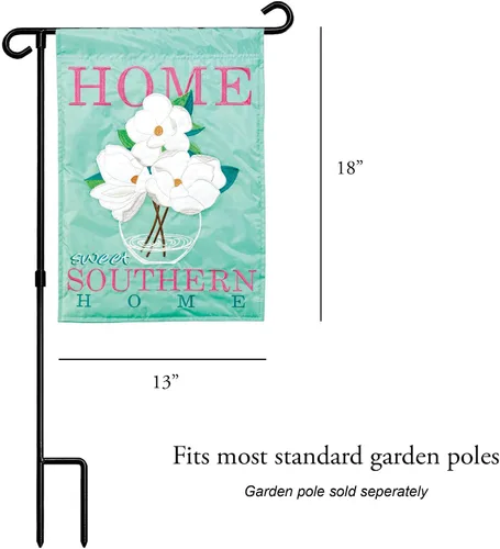 Vista 3 de Magnolia Garden Sweet Southern Home Magnolias - Bandera de jardín de poliéster de 13 x 18 pulgadas