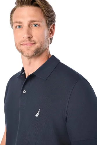 Vista 3 de Nautica playera polo clásica de mangas cortas, color sólido, para hombre