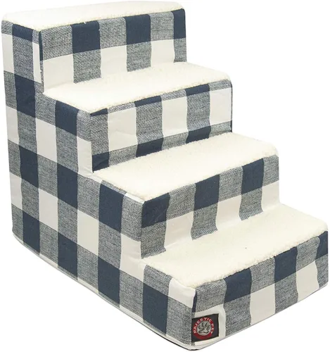 Vista 90 de Majestic Pet - Escaleras portátiles para mascotas suave escalón de espuma de sherpa escalones para perros y gatos rampa para cachorros