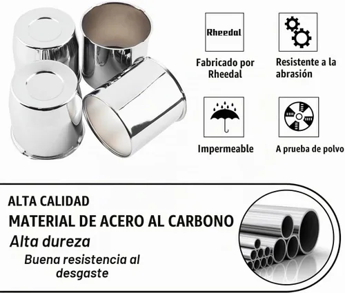 Vista 6 de 4 piezas de 4.25 pulgadas de tapas centrales de rueda para remolque, con centro de buje de empuje para camiones, SUV, RV, combinación de extremo