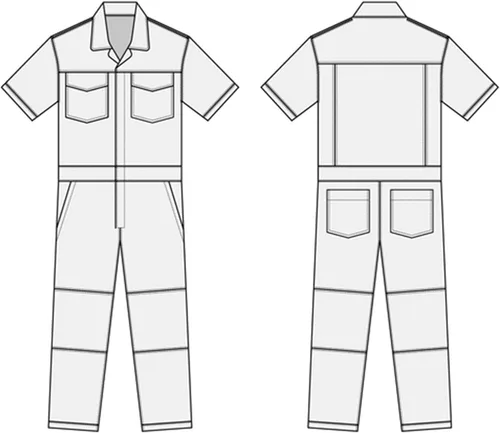 Vista 6 de ACTIVE UNIFORMS Overoles de manga corta para hombre