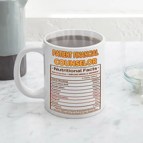 Vista 4 de Taza de Consejero Financiero de Pacientes Regalos a Granel Para Oficina Mujeres Hombres Amigos del Trabajo Compañeros de Trabajo, Taza de Café