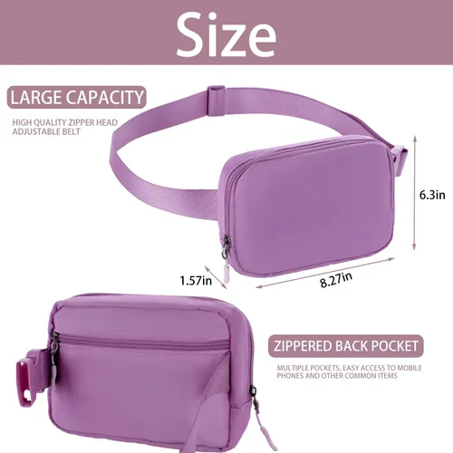 Vista 2 de Riñonera bandolera para mujer Everywhere, Púrpura, Riñonera para mujer