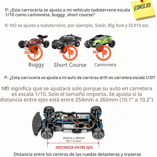 Vista 7 de 1/10 Escala RC Onroad Racing Drift Touring Car Transparente Lexan Carcasa Transparente (Challenger SRT8)