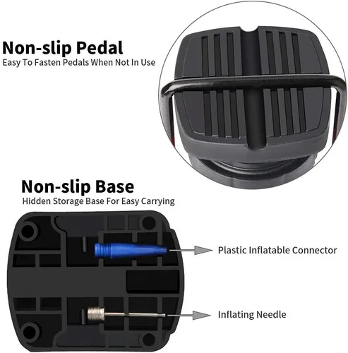 Vista 5 de Bomba para Bicicleta, Mini Bomba de Bicicleta Portátil Bomba de Piso para Bicicleta con Válvulas Presta y Schrader Bomba de Aire de Piso