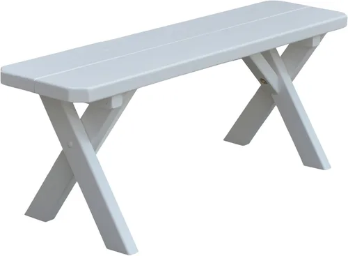 Vista 89 de Furniture Barn USA Pine - Banco cruzado de 2 pies, color negro