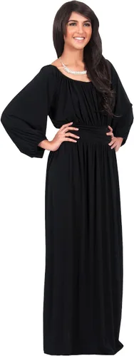 Vista 4 de KOH KOH Manga para mujer, estilo campesino, estilo vintage, cintura imperio, plisada, otoño