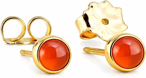 Vista 18 de Juego de aretes pequeños de oro con bisel, bola para cartílago, tragus, hélice, múltiples joyas hipoalergénicas de piedra natal para mujer