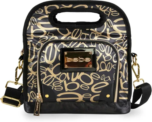Vista 3 de BEBE Coco - Lonchera aislada reutilizable con bolsa de mano, Negro/Oro, Coco - Lonchera térmica reutilizable