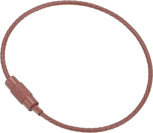 Vista 83 de PATIKIL Llavero de alambre Cables de acero titanio Llavero Loop para senderismo al aire libre