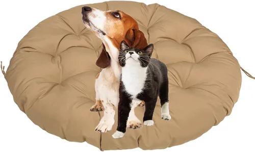 Vista 7 de Cojín redondo grueso para silla Papasan de 15.7 x 15.7 in, cojín de suelo extraíble para exteriores, cojín para silla Papasan al aire libre, cojín