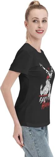 Vista 5 de Anime Baki The Grappler T Shirt Womens Summer Round Neck Shirts Casual Short Sleeves Tee Black