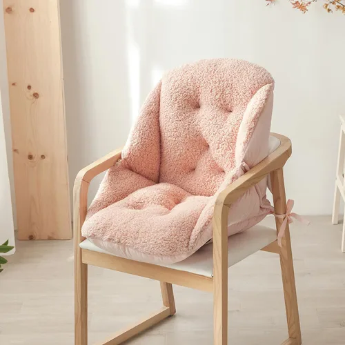 Vista 8 de AG9L03633179MCM9S1C4OAD - Cojín para silla de juegos (camello, 17.7 x 17.7 pulgadas), cojín para asiento de forro polar con respaldo, cojín suave