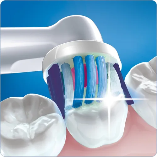 Vista 3 de Oral-B Recambios de cabezales de cepillo de dientes eléctricos de repuesto blanco 3D, paquete de 2