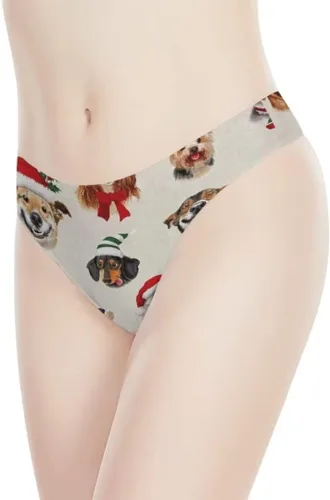 Vista 5 de Dellukee Ropa interior sexy de tanga para mujer, de corte alto, transpirable, elástica, cómoda, calzoncillo