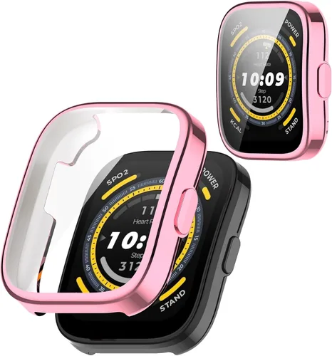 Vista 9 de Paquete de 2 fundas de poliuretano termoplástico con protector de pantalla para Amazfit Bip 5, protector de pantalla HD ultrafino, antiarañazos, sin