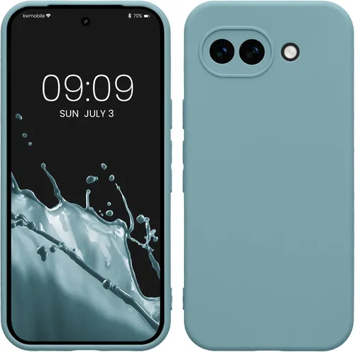 Vista 211 de kwmobile Funda compatible con Google Pixel 9 - Funda protectora delgada de TPU para teléfono - Acabado mate suave - Piedra antigua