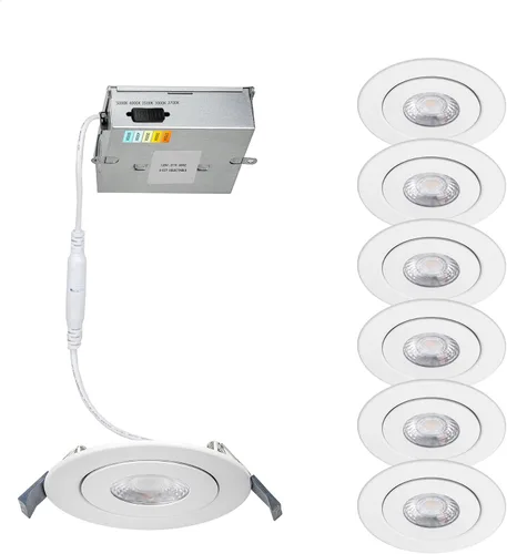 Vista 13 de WAC Lighting Lotos - Luz LED empotrable redonda ajustable de 2 pulgadas, 3000K blanco cálido, 6W, 530 lúmenes, clasificación IC hermética, 120V-277V