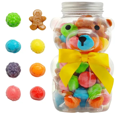 Vista 11 de Bear Necessities Osos Gominosos en Frasco de Oso - Lindo Lazo, Caramelos Gomosos Envasados a Mano, Regalo - Elaborados y Hechos en los EE. UU.