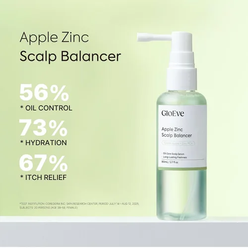 Vista 3 de Apple Zinc Scalp Balancer - Suero de raíz, control del cuero cabelludo graso y con picazón con 1% de zinc PCA y manzana prosesionada en frío, suero