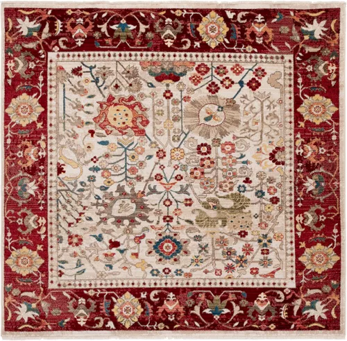 Vista 26 de SAFAVIEH Kashan Collection - Alfombra de área de 2 x 3 pies, color beige y gris pardo, diseño oriental tradicional, no desprende pelusa y de fácil