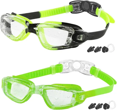 Vista 15 de COOLOO - Gafas de natación para niños, paquetes de 2 gafas de natación para niños y niñas de 4 a 16 años