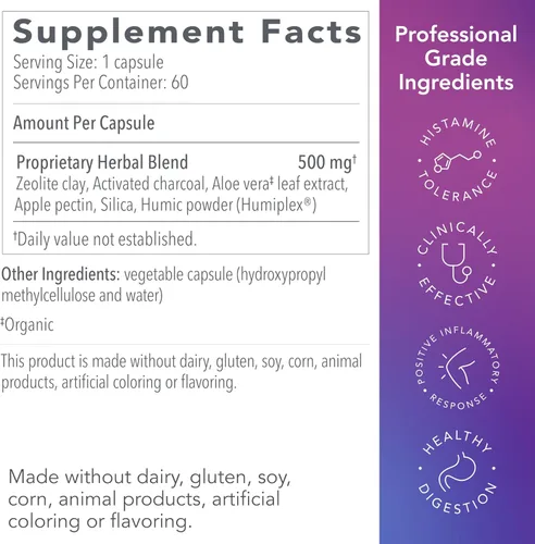Vista 4 de G.I. Detox+ - Carpeta suave de Biocidin, limpieza intestinal con carbón, zeolita y aloe, ayuda en la eliminación de toxinas y biopelículas, puede