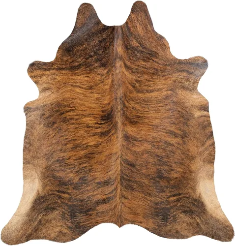 Vista 8 de Sunshine Cowhides Alfombra de piel de vaca rojiza 100% genuina, estilo moderno, alfombra de piel de animal y alfombra para suelo, para sala