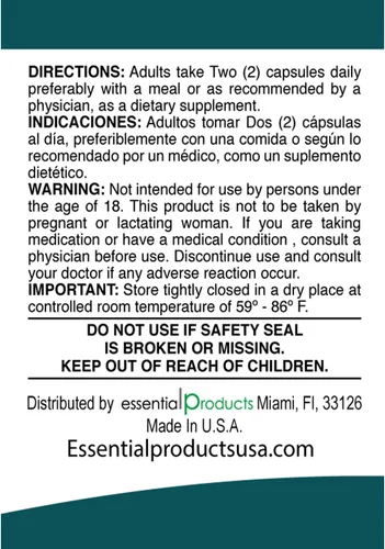 Vista 5 de ELP ESSENTIAL Guisazo de Caballo y Chancapiedra 500 mg 90 Cápsulas Promueve Riñones Saludables (Paquete de 2)