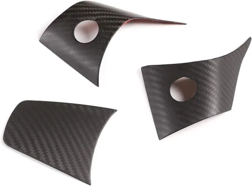 Vista 5 de 100% real fibra carbono coche volante decoración cubierta 3 unids para Tesla modelo 3 Auto Accesorios