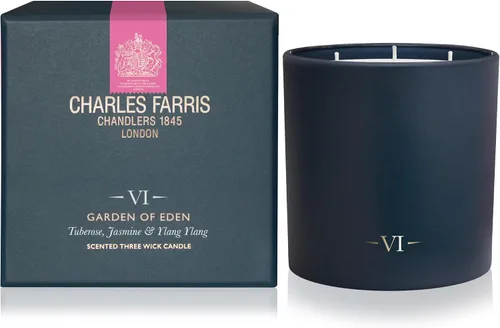 Vista 14 de Charles Farris British Expedition - Vela perfumada de 3 mechas de clavo, tabaco y té de menta