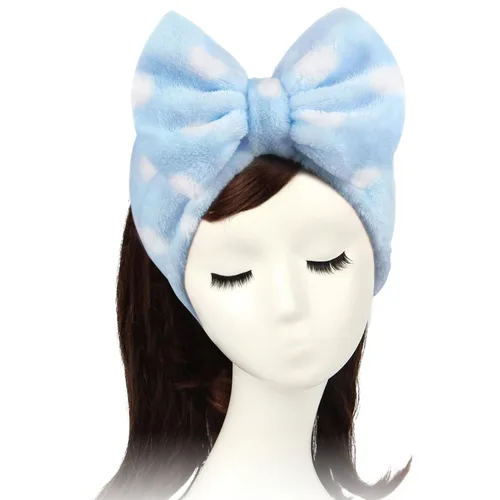 Vista 11 de Shintop Diadema de Spa, Diadema de Maquillaje de Vellón Coral Suave con Lindo Lazo, Banda Elástica para el Cabello para Lavar la Cara, Cuidado