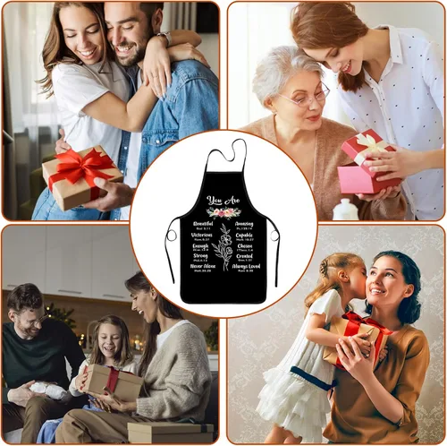 Vista 4 de Regalos cristianos para mujeres y hombres, delantal inspirador, delantales de cocina religiosos, regalos para mujeres, cumpleaños, Navidad.
