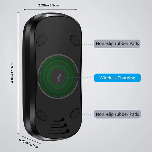 Vista 12 de HONKID Estación de carga inalámbrica para Magic Mouse 2, teléfono móvil QI y AirPods, carga de doble cara, base de carga inalámbrica 3 en 1, cable