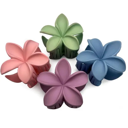 Vista 10 de Clips de cabello con flores para mujeres y niñas, cabello grueso a fino, clips de garra medianos bonitos, accesorios decorativos para el cabello