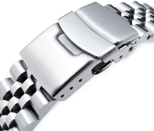 Vista 3 de Malla de reloj de acero inoxidable Super Jubilee 22MM 316L para reloj Seiko SKX007