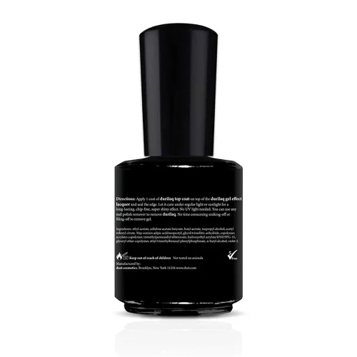 Vista 2 de duri Esmalte de uñas, capa superior efecto gel Durilaq, brillante, de secado rápido y de larga duración, cosméticos de 0.61 onzas líquidas