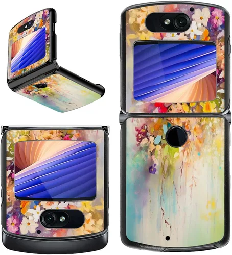 Vista 25 de Rossy Funda para Motorola RAZR 5G, para Moto RAZR 5G, funda delgada y ligera de policarbonato duro a prueba de golpes para Motorola Moto RAZR 5G