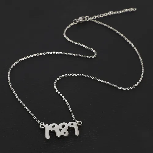 Vista 3 de pddstance Collar de plata 1989, colgante de patrón de álbum de cantante de reputación, regalo para fanáticos de la música