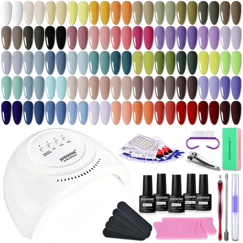 Vista 14 de JODSONE Juego de esmaltes de uñas de gel de 32 colores y 210 piezas de Varios