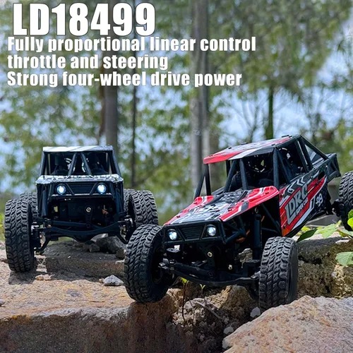 Vista 6 de LDRC 18499 RC Escalada Coche 1/18 Proporción completa Rc Offroad 4x4 Crawler Pipe Rack Vehículo Coches Modelo RTR (azul)