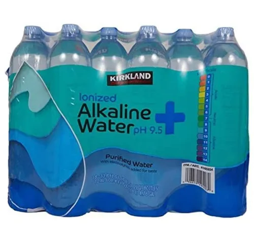 Vista 2 de KIRKLAND SIGNATURE Agua alcalina, 33.8 onzas líquidas (paquete de 18)